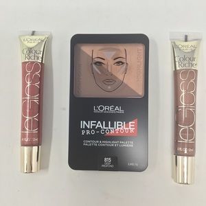 L'oreal 3 Pc LeGloss Lip Gloss Contour Lot A11